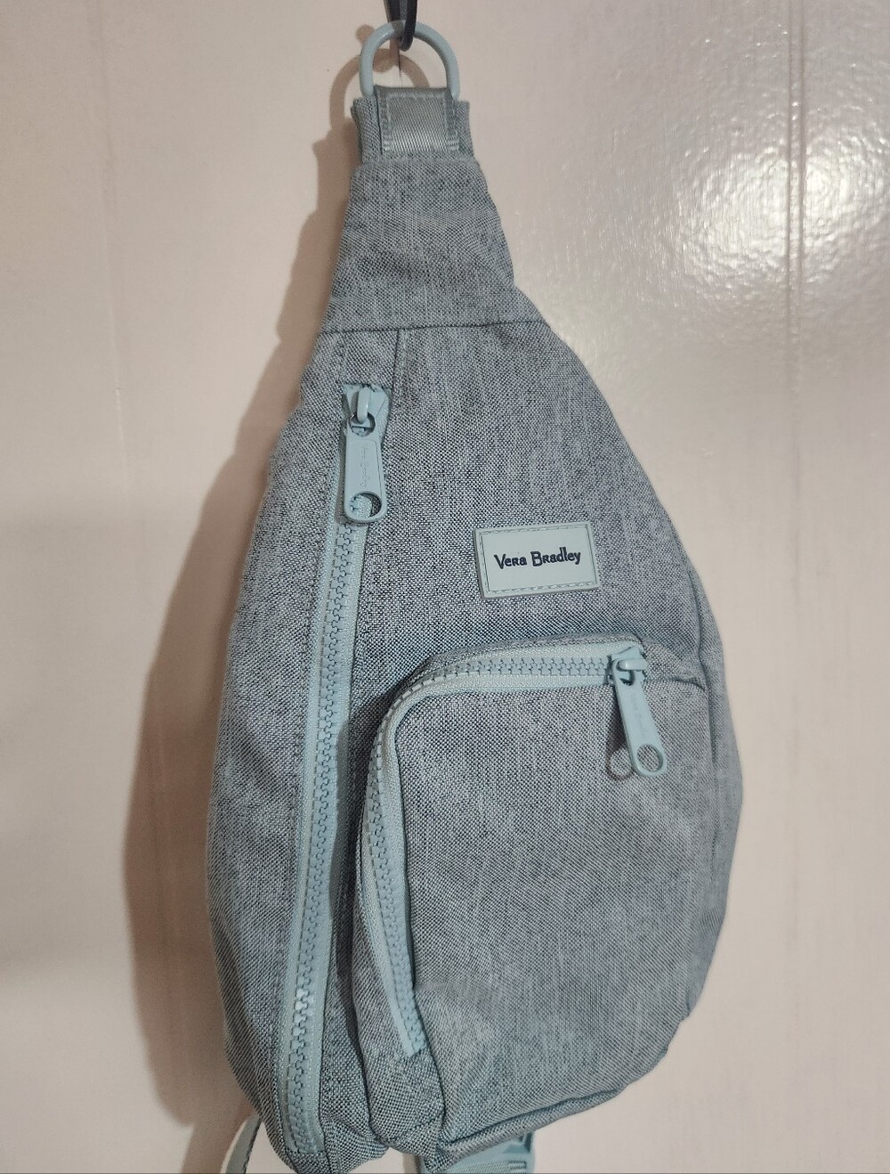 Vera Bradley ReActive Mini Sling Backpack Heather Gray Blue Crossbody Bag